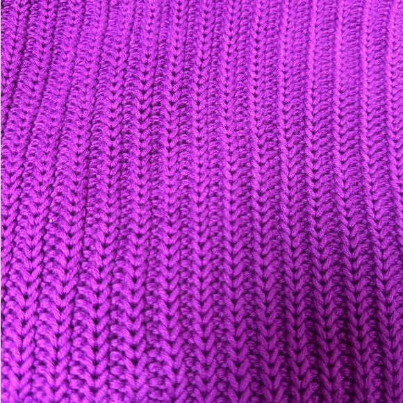 Lauren Ralph Lauren Oversized Cable Knit V-neck Sweater Purple Size Small - Picture 8 of 14